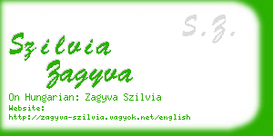 szilvia zagyva business card